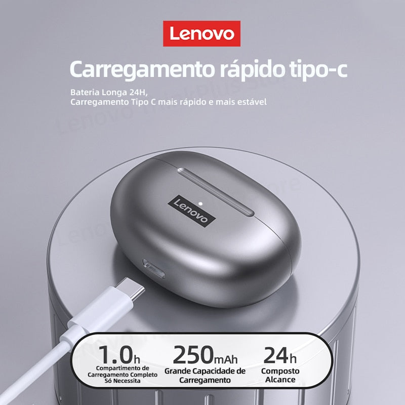 Fone de Ouvido Lenovo LP5 Wireless Bluetooth HiFi